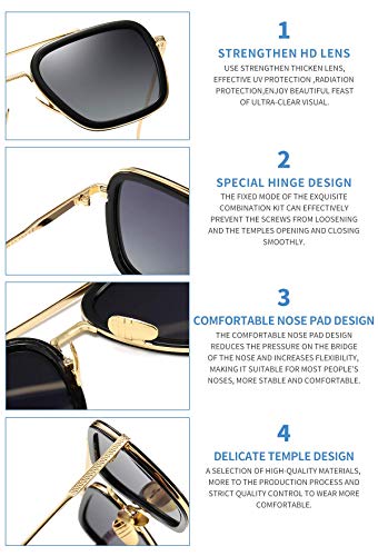 Dollger Glasses Clear Lens Non Prescription Classic Metal Frame Eyewear for Men Women3