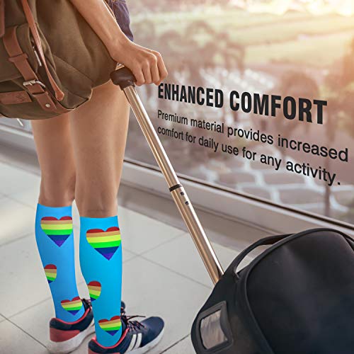 Image of NEWZILL Medical Compression Socks for Women & Men, 20-30 mmHg Knee-High Support for Circulation, All-Day Comfort for Work Travel Running Cycling and Fitness