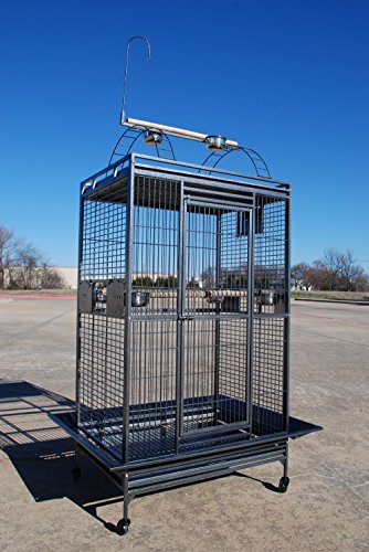 Bird Parrot Cage Macaw Cockatoo African Grey Q27-3223 Black