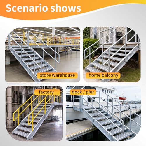 Marchepied d'escalier en acier galvanisé haute durabilité T3 robuste