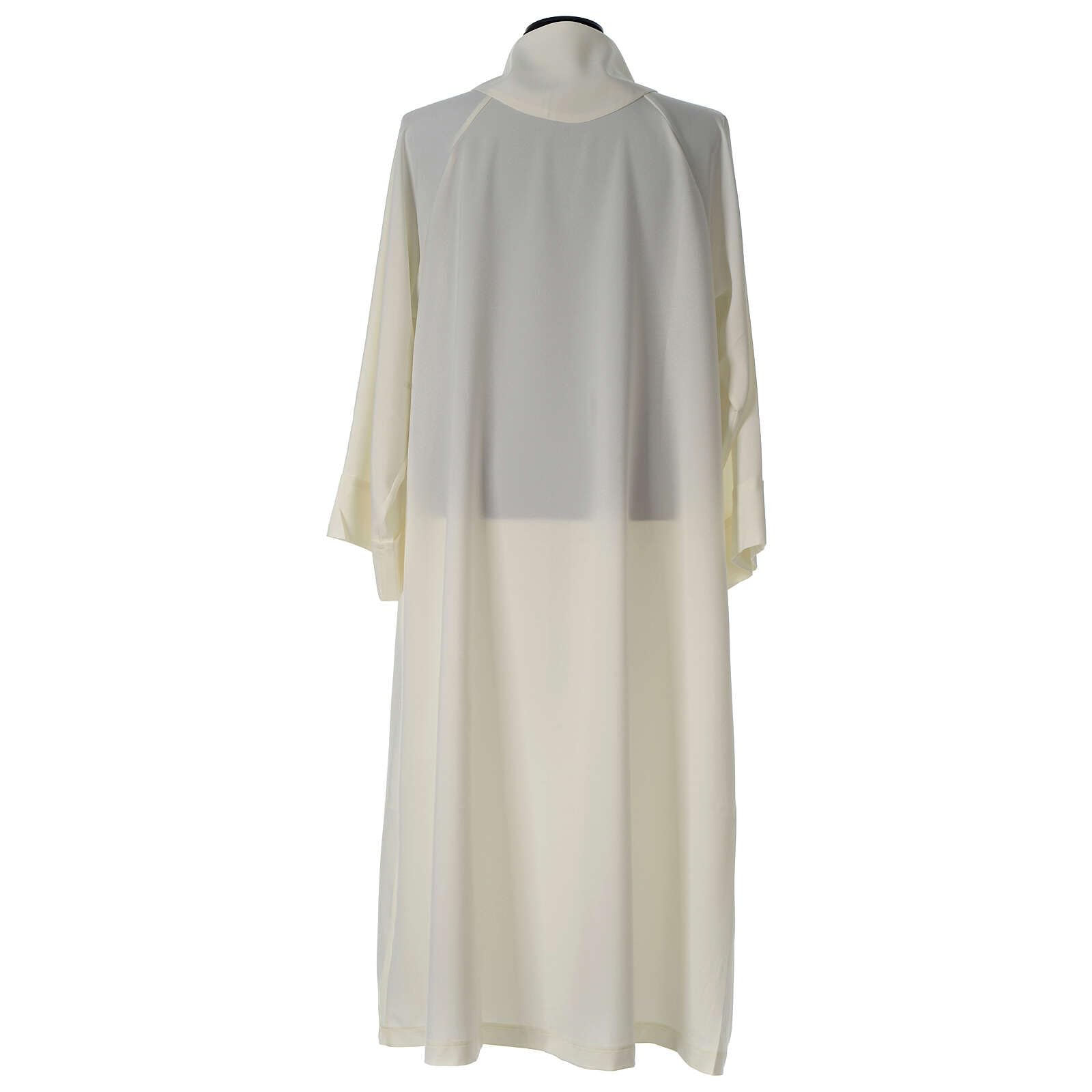 Holyart Camici: Camice avorio microfibra poliestere svasato con finto cappuccio, 155 cm (61 inc.)