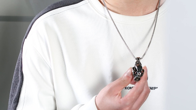 HZMAN Men's Punk Pendant Necklace, Gothic Stainless Steel Openable