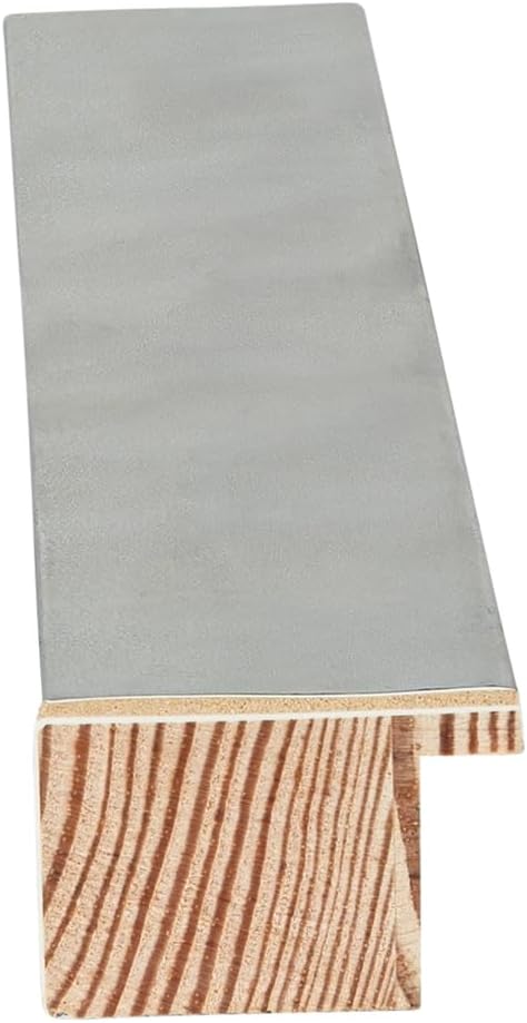 ArtToFrames 25x33 Inch Silver Picture Frame, This 1.25 Inch Custom Poster Frame is Hammered Steel Metallic - Comes with Economy Acrylic and Corrugated Backing (2WOMBR-2000-19FR-25x33)