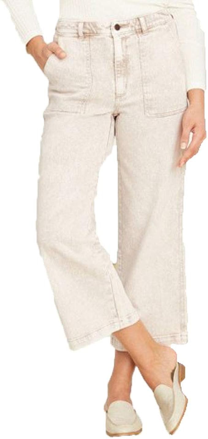 High-Rise Wide Leg Cropped Jeans 