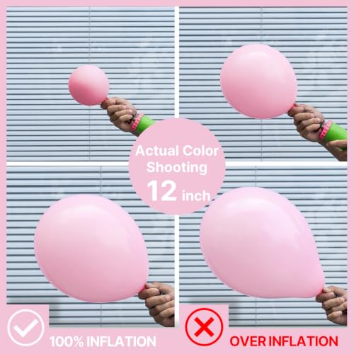 Image of PartyWoo Light Pink Balloons 50pcs Pastel Pale Baby Pink Color 12 Inch
