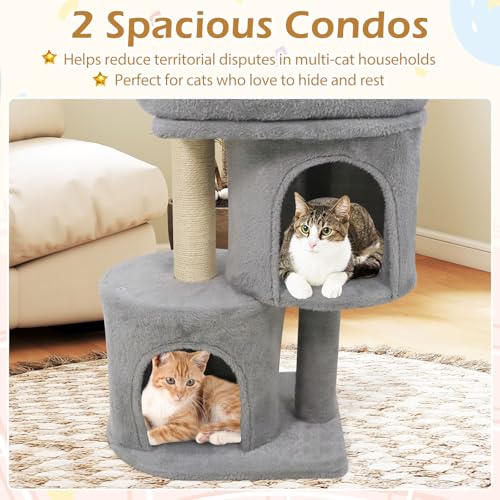 Árbol para gatos Tangkula pequeño 26 pulg interior gris miniatura 7