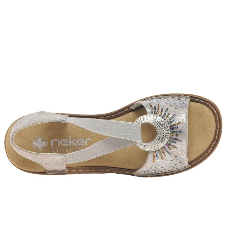 Amazon.com | Rieker Women's Halo Sandals Rose Metallic 6 Amazon.com | Rieker Women's Halo Sandals Rose Metallic 6
