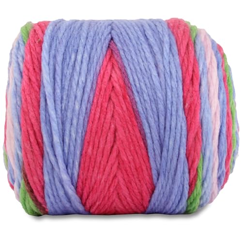 Image of ThreadArt Ombre Yarn - Big Chunky Yarn Cake, 300g - Spring Morning 02 | Thick Super Bulky #6 for Knitting & Crochet - Variegated 100% Soft Acrylic Fiber - 336 Yards