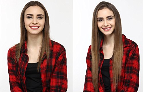 Hairwits7 Piece Caramel Brown Hair Extensions