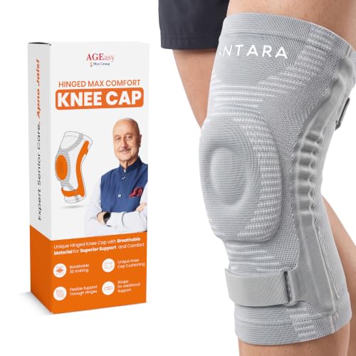 Image of AGEasy (Max Group Hinged Knee Braces for Osteoarthritis | For Men & Women | Knee Caps for Pain Relief | Breathable fabric with Side Hinges | Knee Support for Joint Pain & Injury Recovery (L - Single)