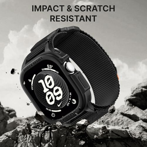 Image of Bandletic Rugged Case with Band Compatible with Apple Watch 49mm(Ultra 3 /2 /1),46mm(Series 11 /10), 45mm(Seriess 9 /8 /7),44mm(SE3 /SE2 /SE /6 /5 /4), Protective Cover Sport Accessories for iWatch Men