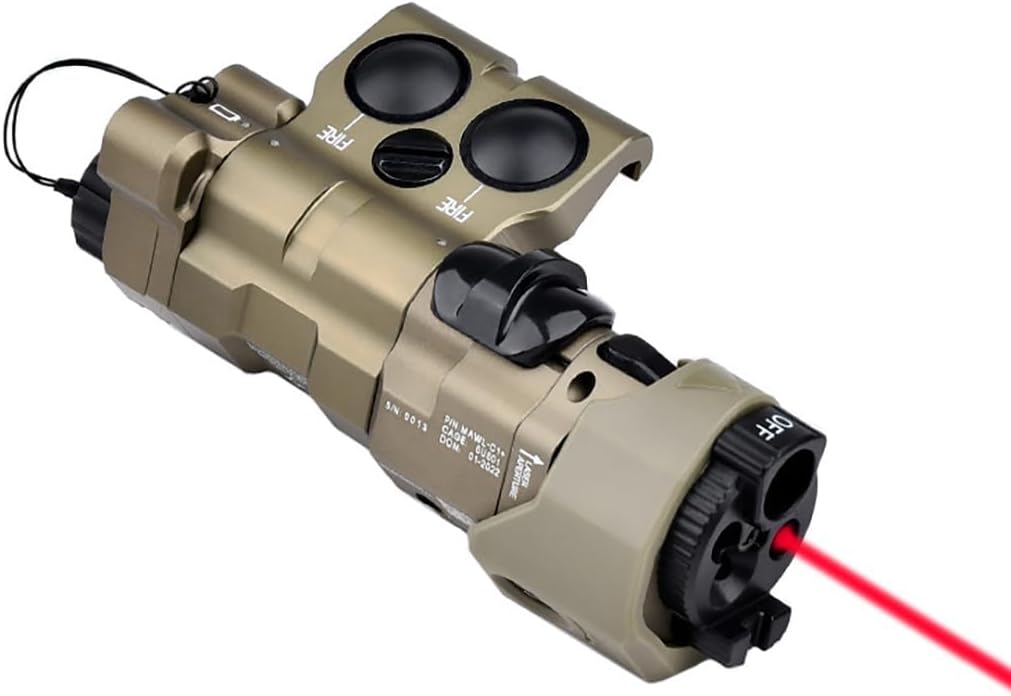 Metal ML C+ Box Laser Sights，with IR Laser + Red/Green/Blue Laser Sight + IR Fill Light + Strobe/Momentary/Constant Modes Whitelight LED 220 Lumens Flashlight，for 20mm Rail