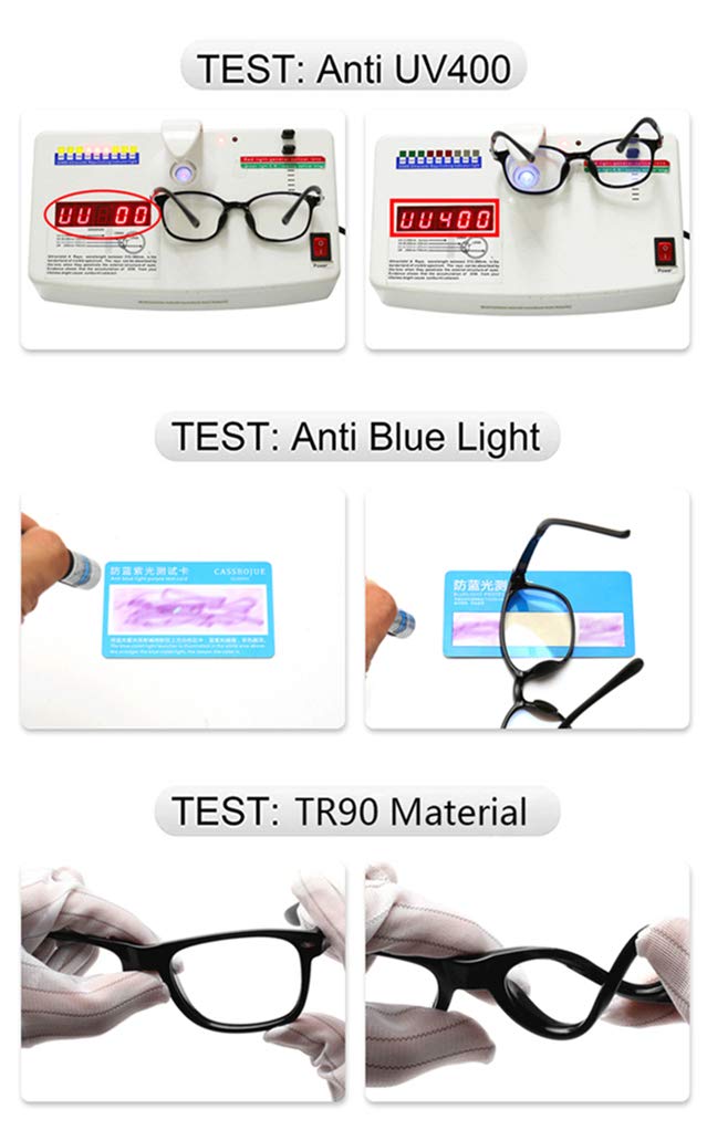 Bambini Occhiali a luce blu Montatura Moda Anti eyestrain UV, Montatura leggera Occhiali da computer Età 3-12 - Flessibili Gomma TR90 Montatura