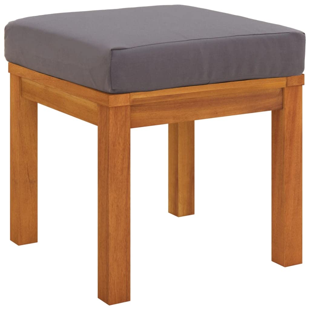 vidaXL Taburetes de jardín con Cojines 2 uds Madera Acacia 40x40x42 cm