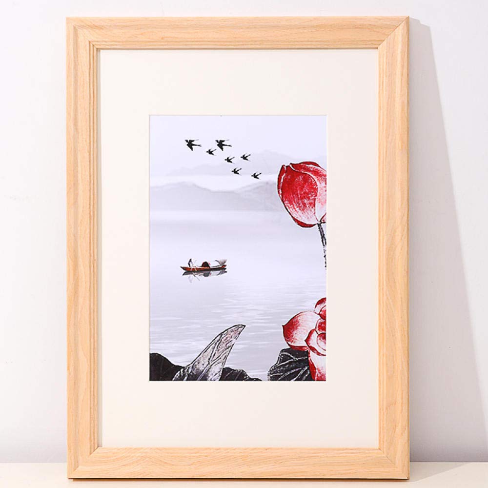 Bilderrahmen Personalisiertes Geschenk Massivholz A3 Wand 29,7X42cm Weißes Holz
