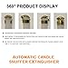 RUIYUE 8 Pcs Candle Snuffer, Automatic fire extinguishing Candle Snuffer Extinguisher, Wick Flame Snuffer for Putting Out Candle Flame Safely, Black Candle Snuffers Accessory for Candle Lovers (C)