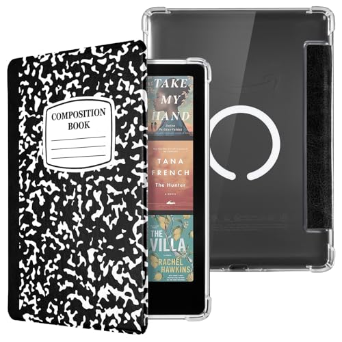 Image of CoBak Magnetic Case for 7 inch Kindle Paperwhite 12th Gen 2024 and Kindle Colorsoft - Compatible with iPhone MagSafe, for Samsung /Belkin /Anker Wireless Charging Pads, Clear Back Cover, Auto Sleep Wake