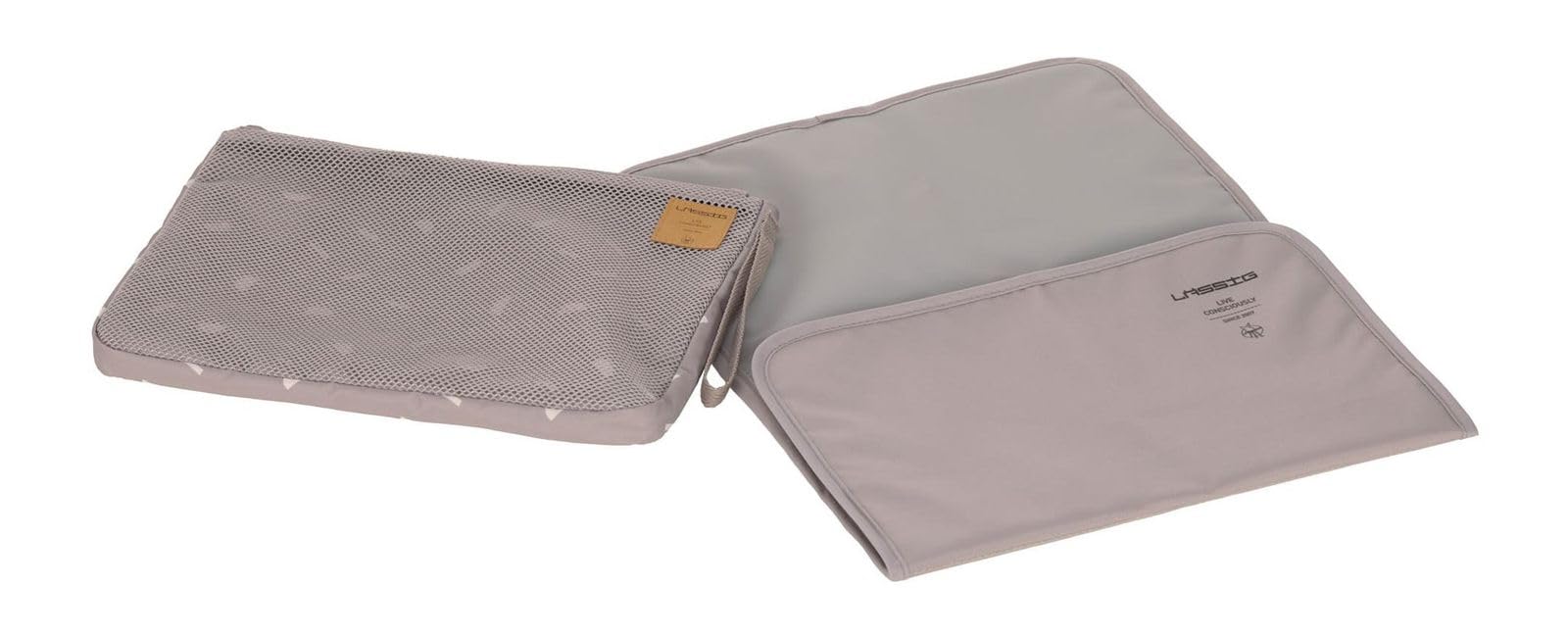 LÄSSIG Baby Windeltasche mit Wickelunterlage für unterwegs/Casual Changing Organizer Blocks Taupe, 1106015237