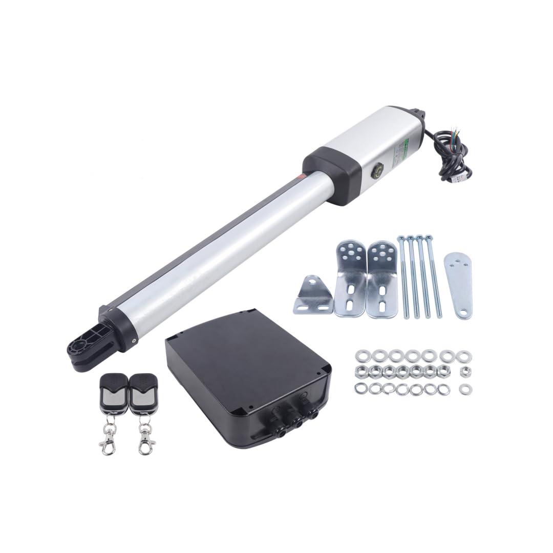 Attuatore automatico per cancello a battente, peso: 300 kg per anta, con 2 telecomandi, 50 W