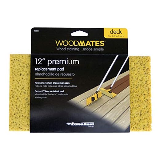 Mr. Long Arm 0355 Woodmates 12-Inch Premium Stain Applicator Replacement Pad