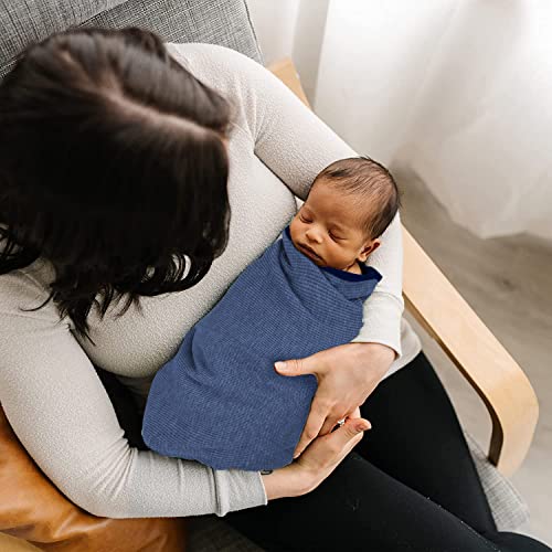 Homritar 3 Pack 100% Cotton Waffle Baby Blanket For Boys Girls Soft Lightweight Toddler Bed Blanket With Cute Koala Design Navy Blue Grey Green #TOP7