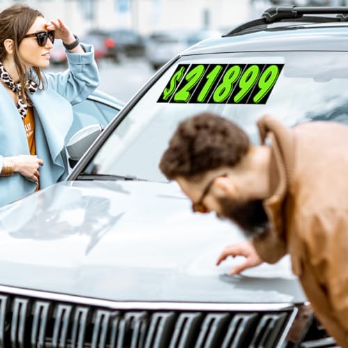 Calcomanías de precios Versa-Tags de 7 1/2 pulgadas, números para parabrisas de autos 6