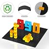 4 Classic Baseplates, Base Plates Compatible with Lego Bricks 10 x 10 (2 Gray + 2 Black)
