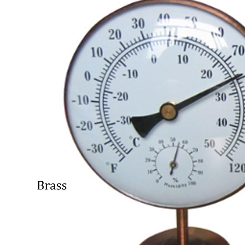 10CM Desktop Copper Household Office Humidity Temperature Meter