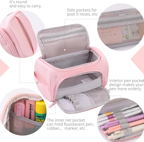 Image of Storio Pencil Box Pouch for School Kids Girls & Boys Aesthetic | Cute Stationary Compass Box Case Organiser | Travel Pouch