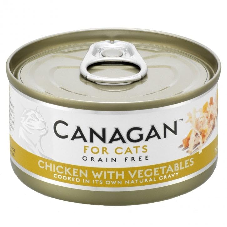 Canagan Cat Cans Fresh Chicken with Vegetables 75gmTins (Pack of 12 Tins)