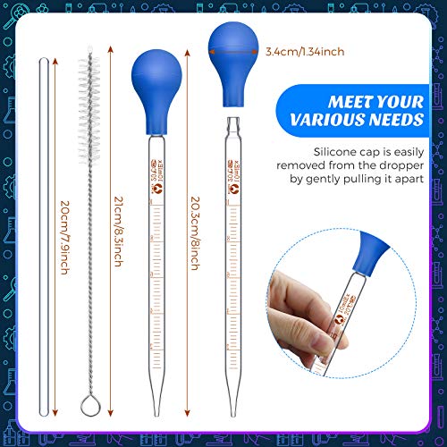 Weewooday WEEWOODAY-INDEED NEW-X013 Glass Droppers Pipettes Graduated Lab Dropper Glass Liquid Pipette thumb #1