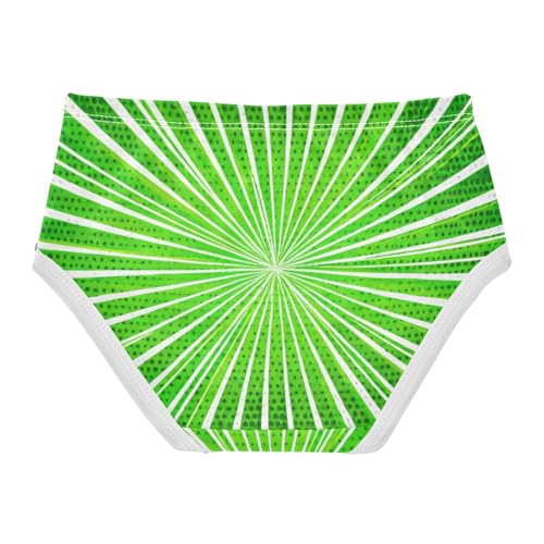 Green Pop Art Radial Sunburst Toddler Underwear Floral 2t Cotton Panties for Girl Fun Undies Kids Briefs2