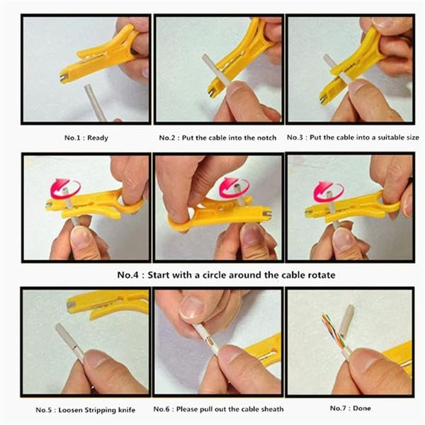 Image of SmartTech crimping tool RJ45 for Pass Through Connector Cut Strip Crimp Electrical Cable Heavy Duty Crimper for RJ11 RJ45 Plugs Professional Networking Cat5 5e Cat6 Crimp Tool