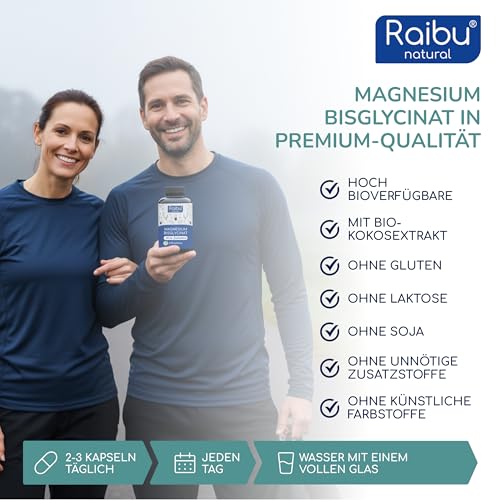 Magnesiumbisglycinat Kapseln - 450 mg elementares Magnesium pro Tag - 240 Kapseln, hochdosiert - hohe Bioverfügbarkeit & Premium chelatiertes Magnesium - 100% vegan, bis zu 4 Monate Vorrat – Bild 6