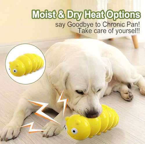 Encuryna Hundespielzeug Unzerstörbar für Aggressives Kauen, Quietschendes Interaktives Hunde Spielzeug, Tough Durable Quietschen Hunde Kauspielzeug für Mittelgroße große Rasse (Gelb)