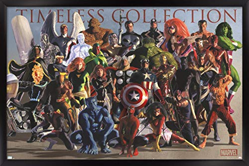 Trends International Marvel Comics Group Wall Poster, 22.4L x 14.7W, Black Framed Version