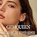 GEMQUEEN 9 Pairs 14K Gold Stay Close Hoop Huggie Half Hoop Earrings Cartilage Helix Open Hugging for Women | Hypoallergenic 316L Stainless Steel Jewelry Set Trending Women's Day Gifts