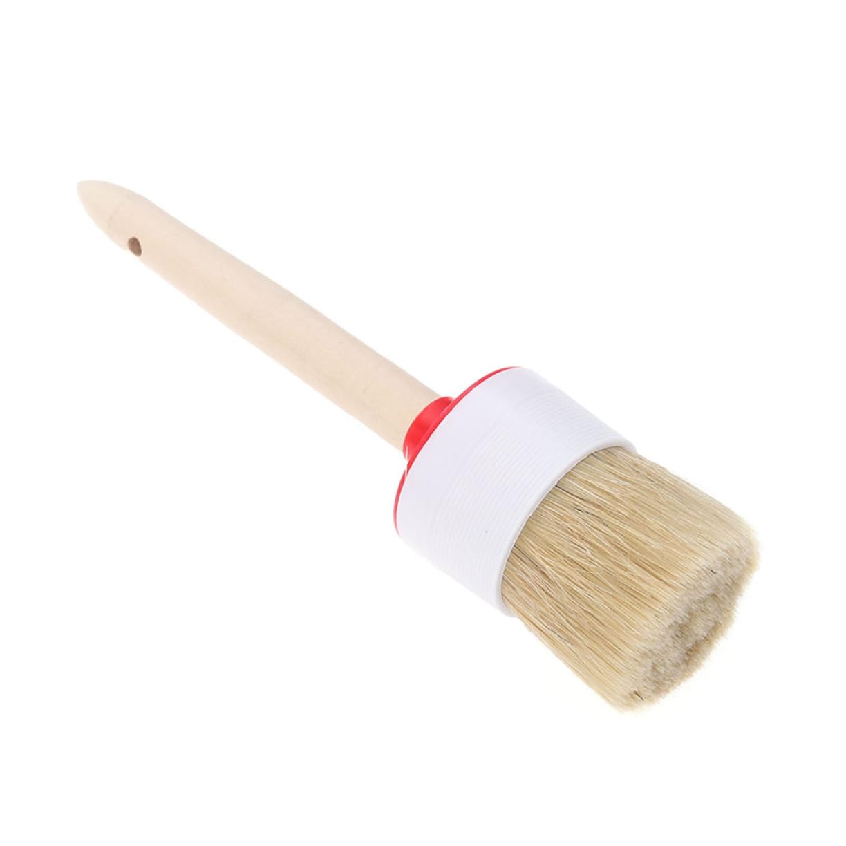 ibasenice 4-Pack Round Bristle BBQ Brush for Sauce Basting Brush Wooden Handle (20mm) Random