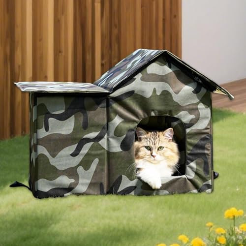 Niche pour chats errants en tissu Oxford imperméable et isolant - 7