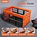 VEVOR Plastic Collapsible Storage Basket, 45L 3 Packs, Folding Stackable Storage Containers/Bins with Handles, Large Heavy Duty Containers for Clothes, Toys, Books, Snack, Shoes and Grocery Organizing