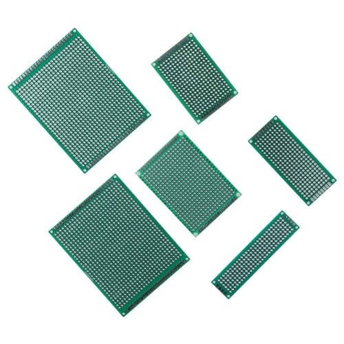 SHUATI 32Pcs 5 Sizes PCB Board, Prototype Kit, Printed Circuit Board, Double Sided Solderable Breadboard for Soldering Electronic Project, Green