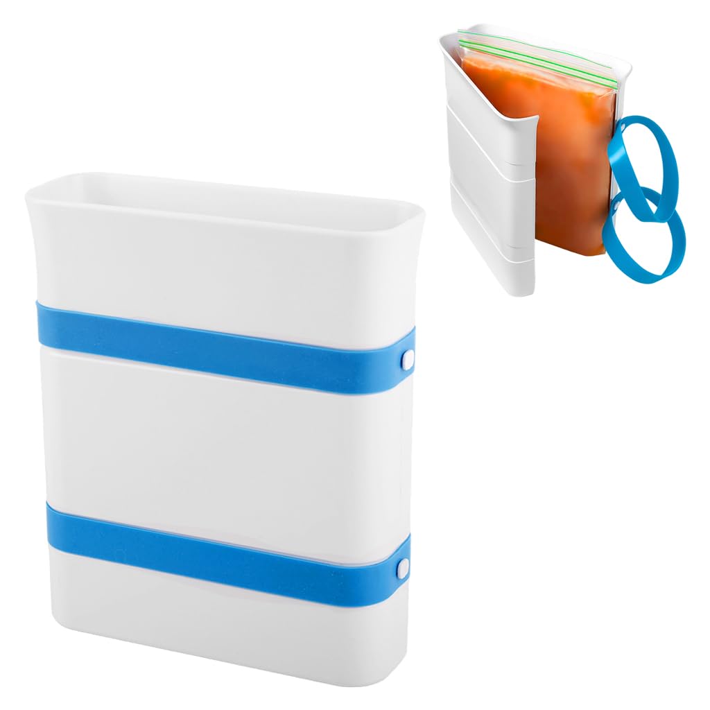 HASTHIP® Freezer Bag Organizer Food Bag Holder Freezer Bag Support Rack, Food Storage Bag Freezing Stand for Meal Prep, Leftovers, Freezer Storage-picture-14