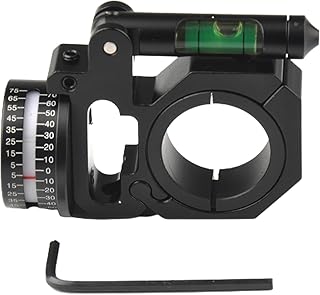 Portable 25.430mm Rifle Scope Sighting Rail Bubble Level Spirit Precision Angle Degree Scope Ring Cosine Indicator Rifle Scope Mounting Kit Scope Mounting Level 130mm Tube Rifle Scope Mount