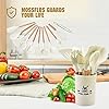 MossFlos 12 pc Kitchen Cooking Utensils Set - White