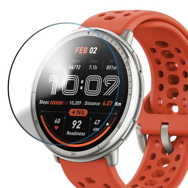 Image of Enlinea Smart Watch Screen Guard Membrane For Amazfit Active 2 Premium 44mm | Pack of 9 | Ultrathin 9H Anti Shock Flexible Screen Protector Tpu Membrane | Edge To Edge Coverage | Pack Of 9