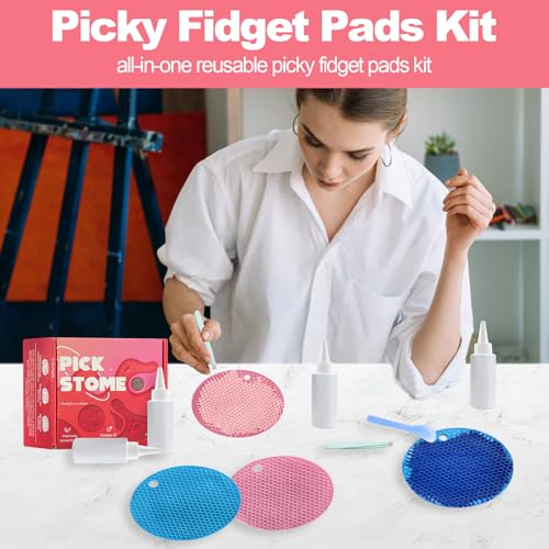 Picky Fidget Pads Kit, Skin Picking Fidget Toys, Dermatillomania Fidget Toys, DIY Making Kit for Picky Party Pad