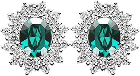 Milota ''Blessing of Venus'' Emerald Green Trendy Earrings Jewelry with Crystals from Austria