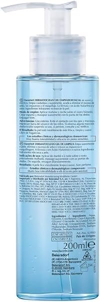 Eucerin DermatoCLEAN [HYALURON] Facial Cleansing Gel (200ml), Daily Gentle Makeup Remover, Moisturizing Hyaluronic Acid Formula for Combination and Normal Skin