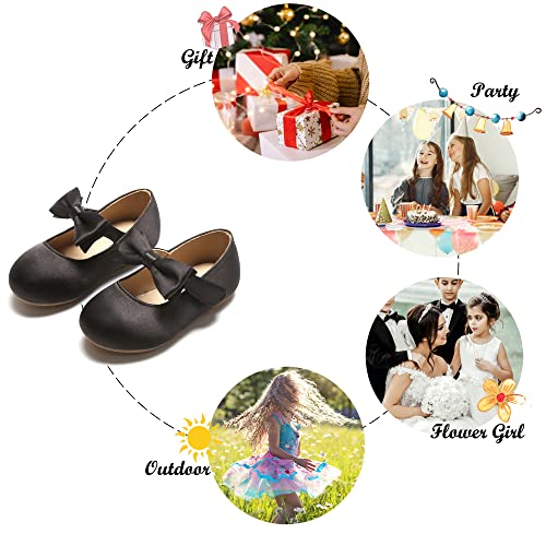 Image of Felix & Flora Toddler Flower Girl Dress Shoes - Girl Ballet Flats Party School Shoes Wedding