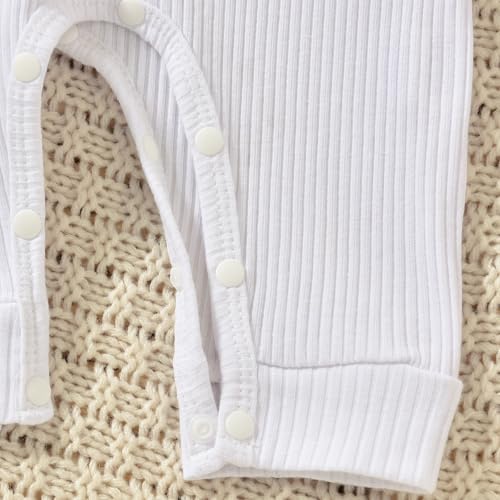 Aalizzwell Newborn Baby Ribbed Romper4